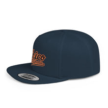Load image into Gallery viewer, Chico California Flat Bill Snapback Hat — Vintage Script Embroidered Cap