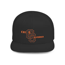 Load image into Gallery viewer, Retro 'Chico California' Embroidered Logo - Flat Bill Snapback Hat