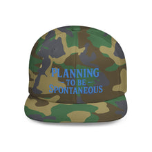 Load image into Gallery viewer, Spontaneous Planning Flat Bill Snapback Hat - Cool Cap for Casual Wear, Fun Gift for Friends, Ideal for Outdoor Festivals, Beach Days, [...]
